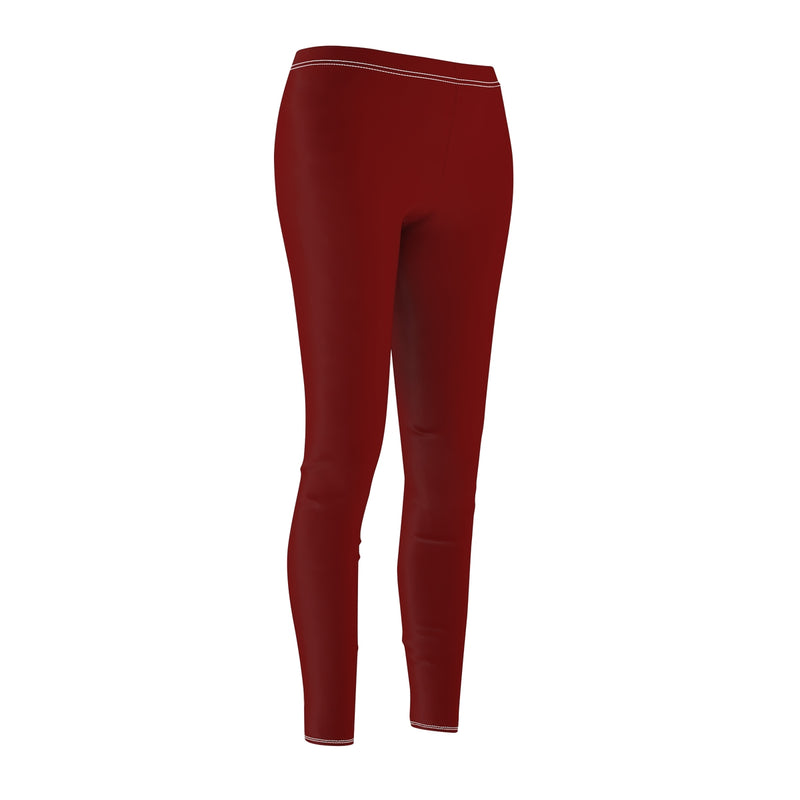Burgundy Casual Leggings - Function123