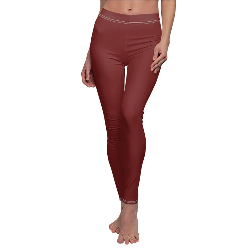 Burgundy Casual Leggings - Function123