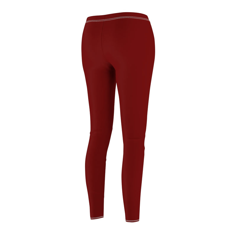 Burgundy Casual Leggings - Function123