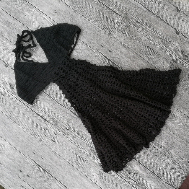 2020 Women Bikini Crochet Sexy Red black Openwork Cover Ups Knit Backless Halter Bathing Suit Swimsuit Swimwear Beach Dress - Function123