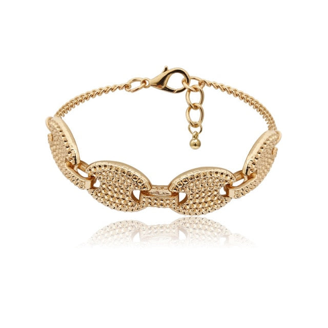 Boho Punk Heavy Metal Chunky Chain Bracelet Bangle Women Men Armband Steampunk Indian Brand Lock Bracelets Friend Couple Jewelry