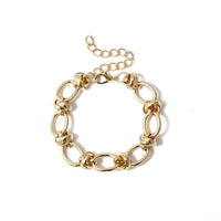 Boho Punk Heavy Metal Chunky Chain Bracelet Bangle Women Men Armband Steampunk Indian Brand Lock Bracelets Friend Couple Jewelry