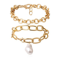 Boho Punk Heavy Metal Chunky Chain Bracelet Bangle Women Men Armband Steampunk Indian Brand Lock Bracelets Friend Couple Jewelry