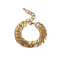 Boho Punk Heavy Metal Chunky Chain Bracelet Bangle Women Men Armband Steampunk Indian Brand Lock Bracelets Friend Couple Jewelry