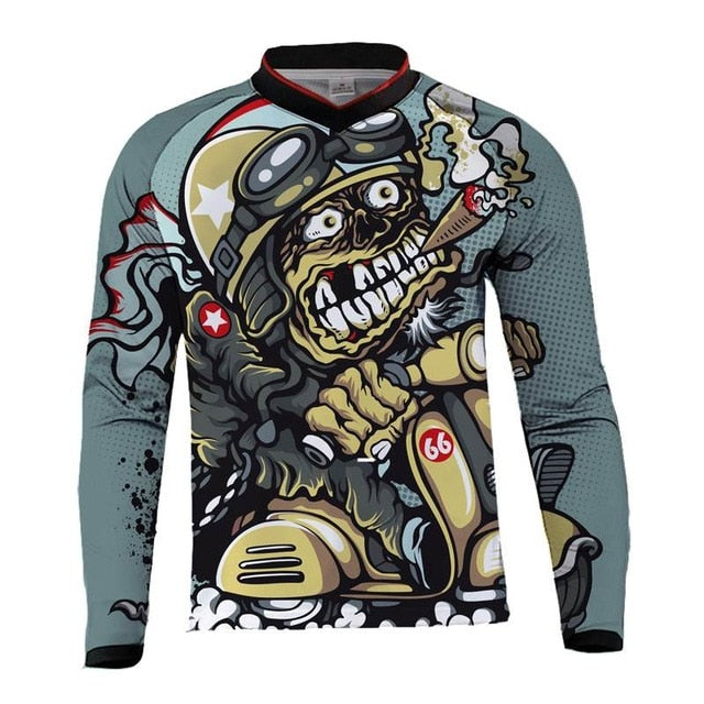 2019 MX Enduro Downhill Jerseys Mountain Bike Racing Clothing DH MTB Shirt Black Long Jersey BMX Motocross T Shirt Men - Function123