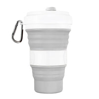550ml Folding Silicone Cup Mugs Portable Silicone Telescopic Drinking Collapsible Silica Coffee Cup With Lids Travel All Black
